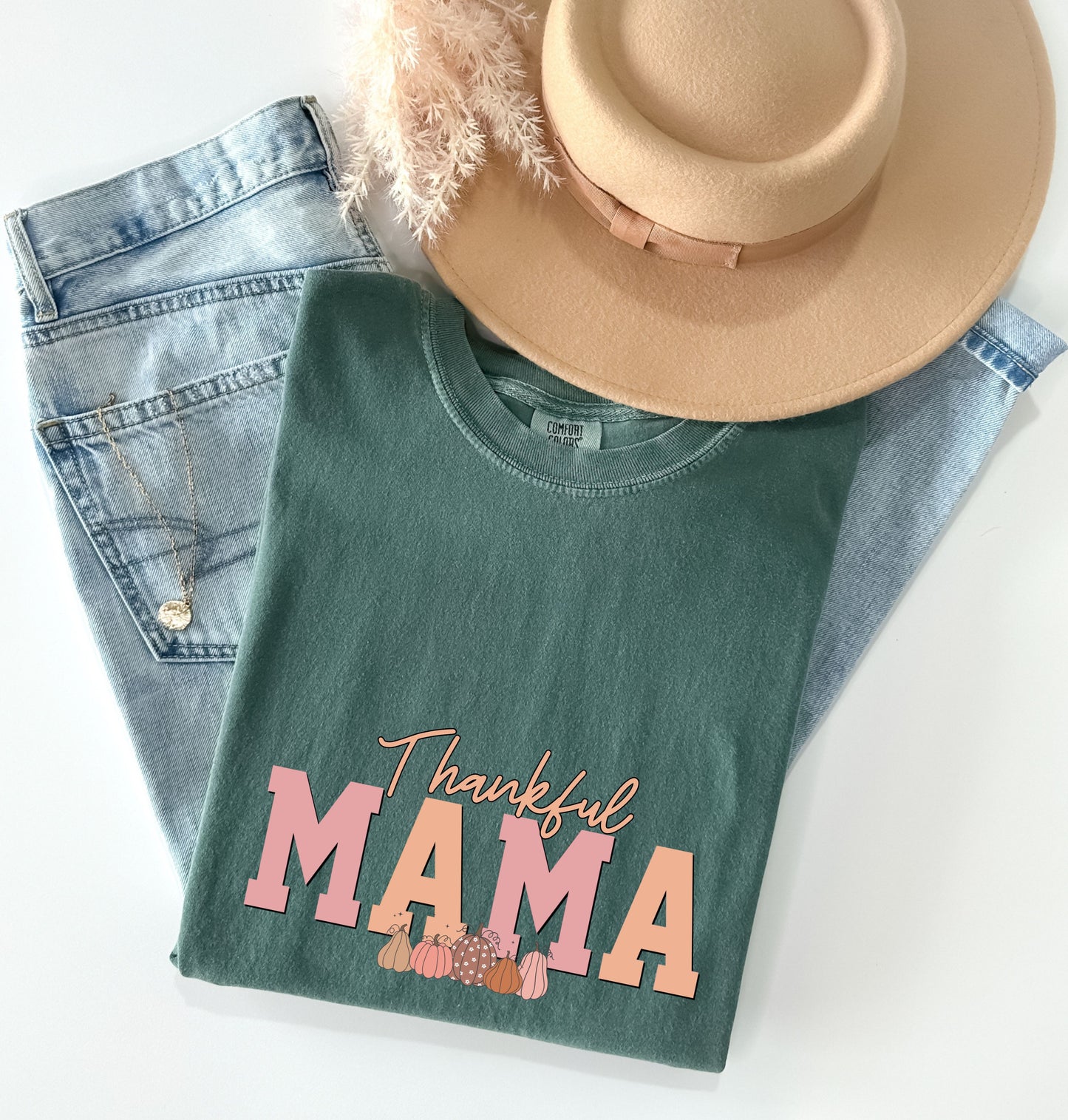 Thanksgiving Apparel - Thankful Mama - Adult Comfort Colors Shirt