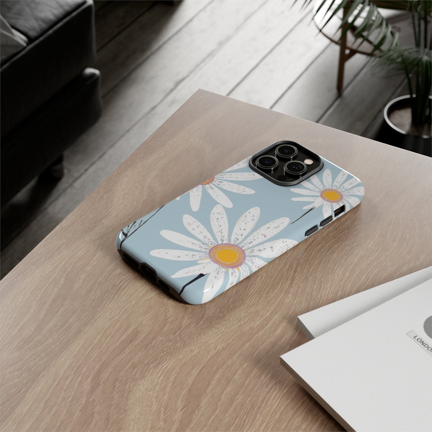 iPhone Case - Pastel Blue Daisy