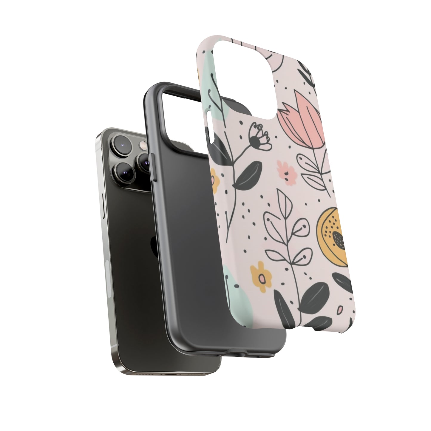 iPhone Case - Cute Floral Sketch