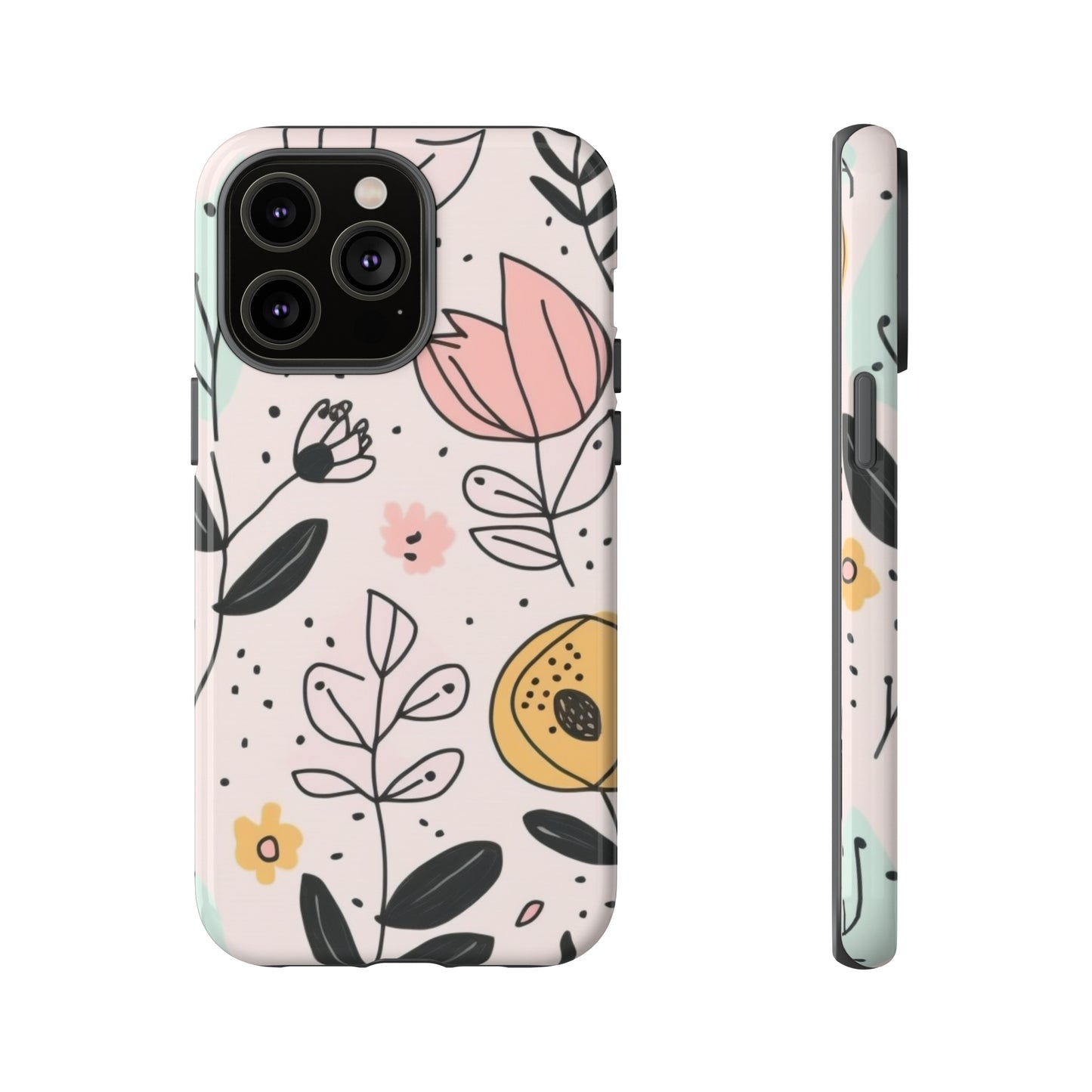 iPhone Case - Cute Floral Sketch