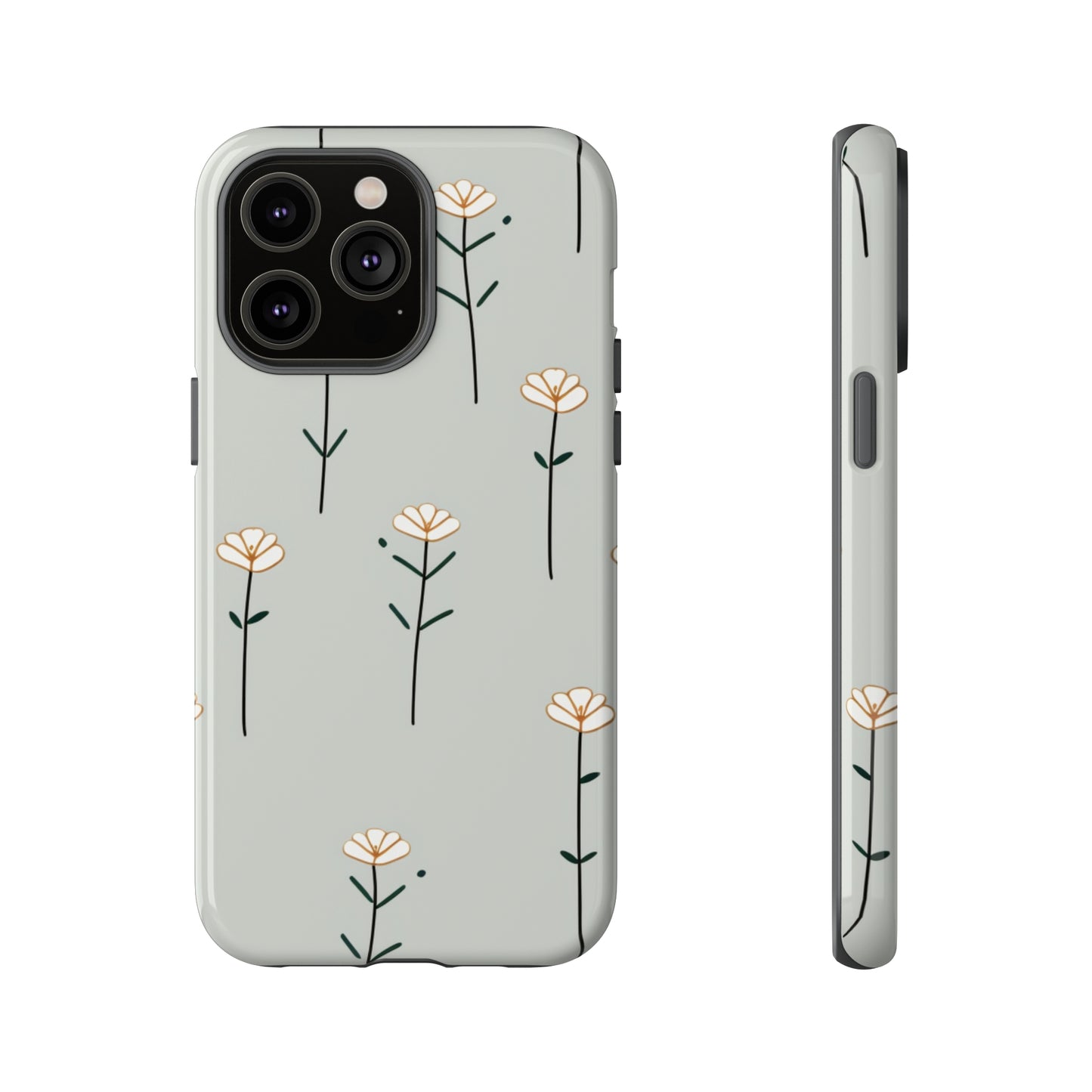 iPhone Case - Line Art Flowers