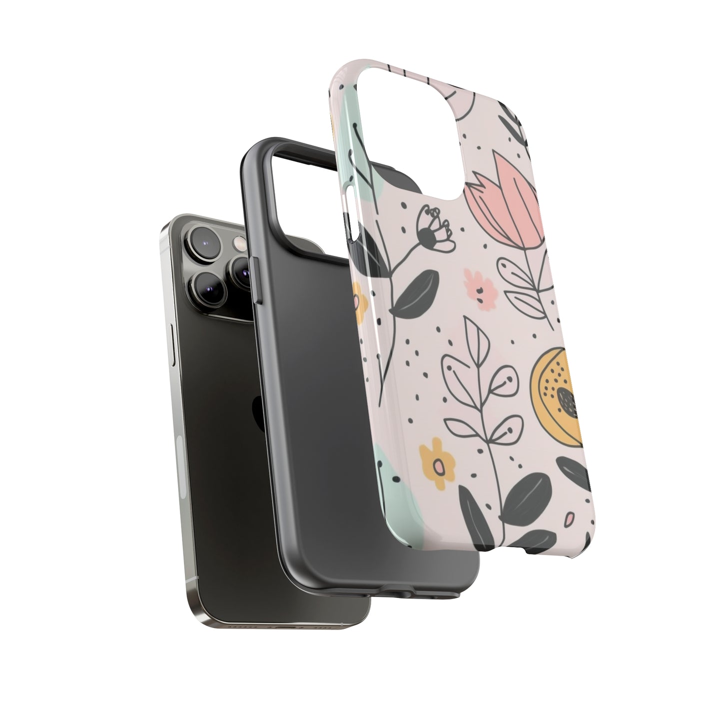 iPhone Case - Cute Floral Sketch